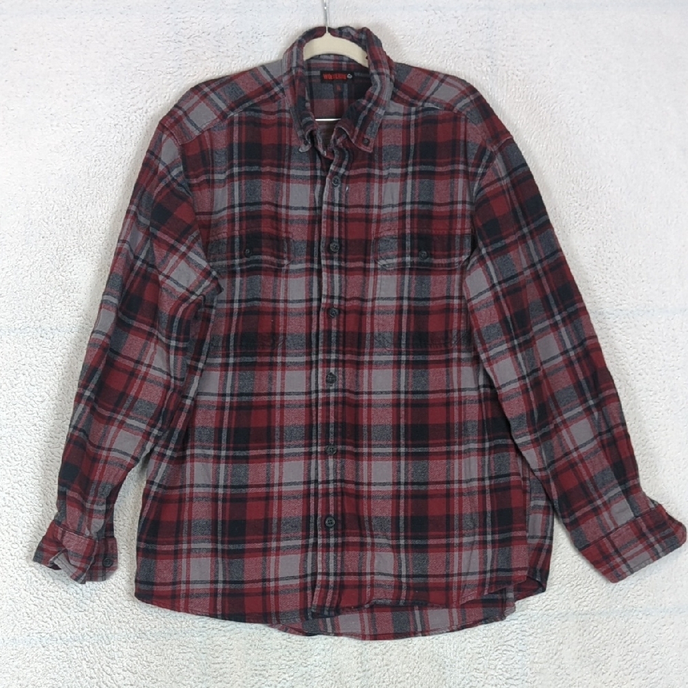 Wolverine Men's Flannel Plaid Button Down Shirt Size XL